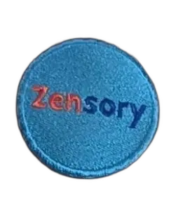 Embroidered Zensory fabric badge